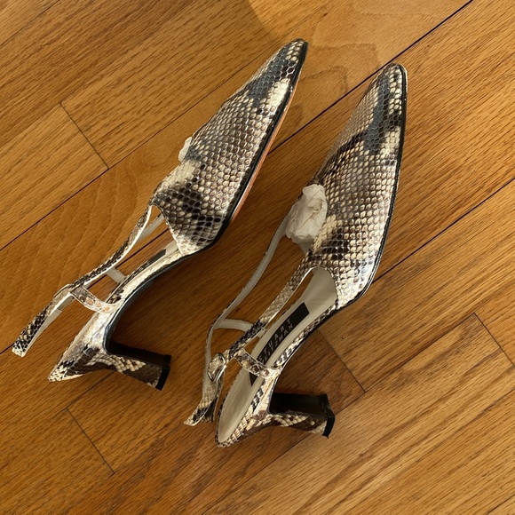 Stuart Weitzman Python Slingback Pumps - Picture 3 of 8